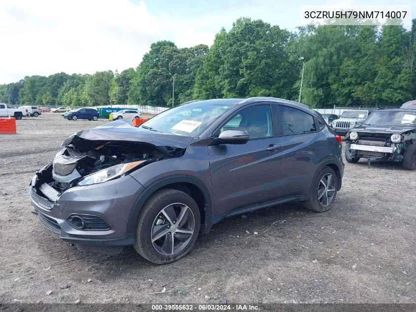 2022 Honda Hr-V 2Wd Ex-L VIN: 3CZRU5H79NM714007 Lot: 39555632