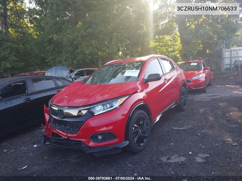 2022 Honda Hr-V 2Wd Sport VIN: 3CZRU5H10NM706633 Lot: 39792661