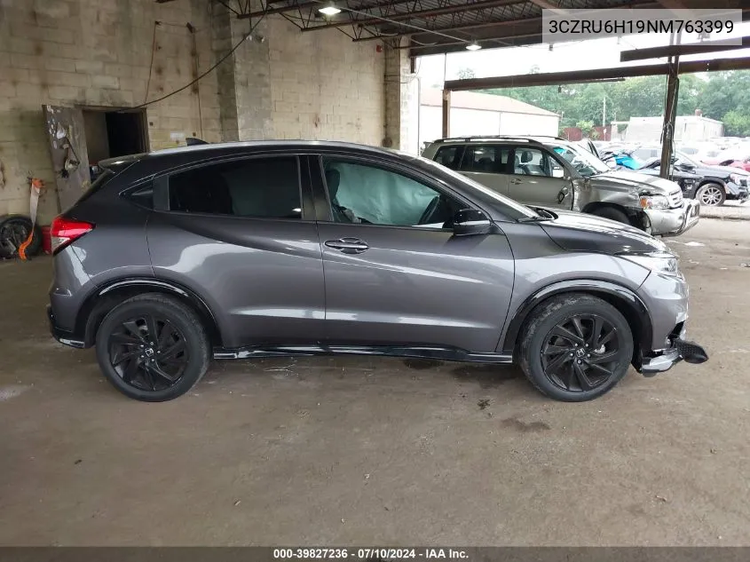 2022 Honda Hr-V Awd Sport VIN: 3CZRU6H19NM763399 Lot: 39827236