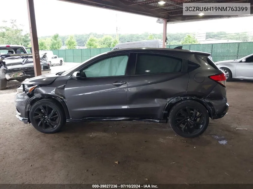 2022 Honda Hr-V Awd Sport VIN: 3CZRU6H19NM763399 Lot: 39827236