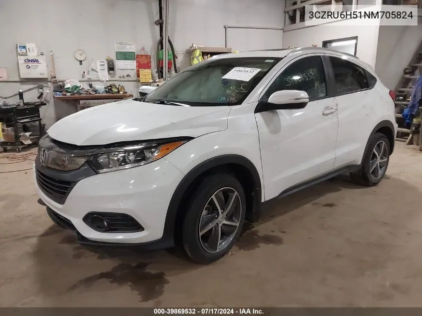 3CZRU6H51NM705824 2022 Honda Hr-V Awd Ex