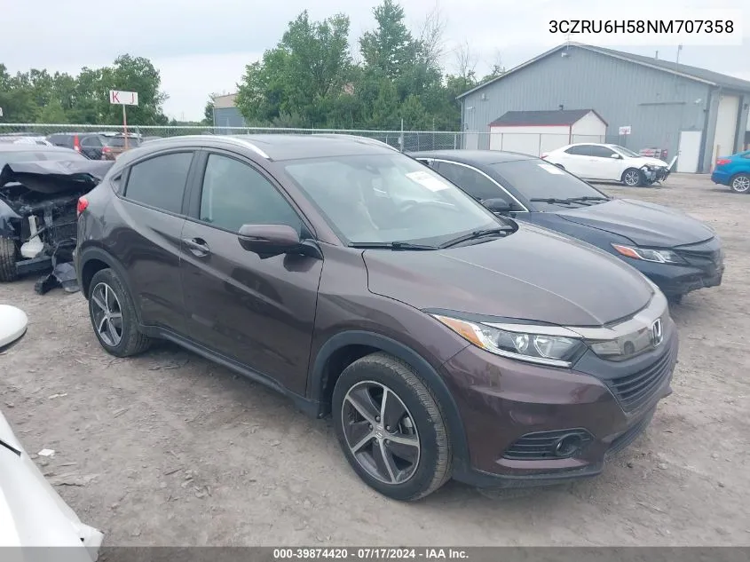 2022 Honda Hr-V Awd Ex VIN: 3CZRU6H58NM707358 Lot: 39874420