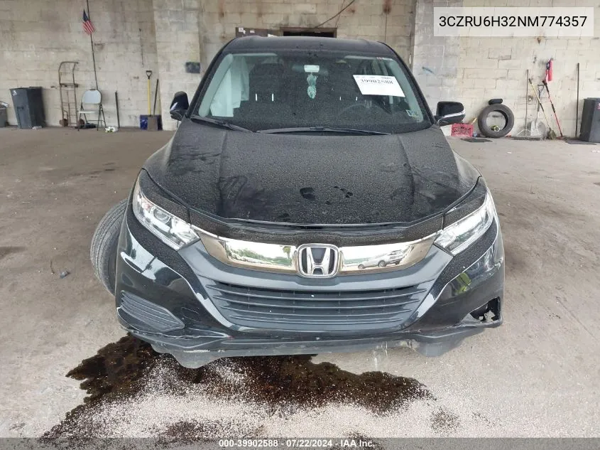 2022 Honda Hr-V Awd Lx VIN: 3CZRU6H32NM774357 Lot: 39902588