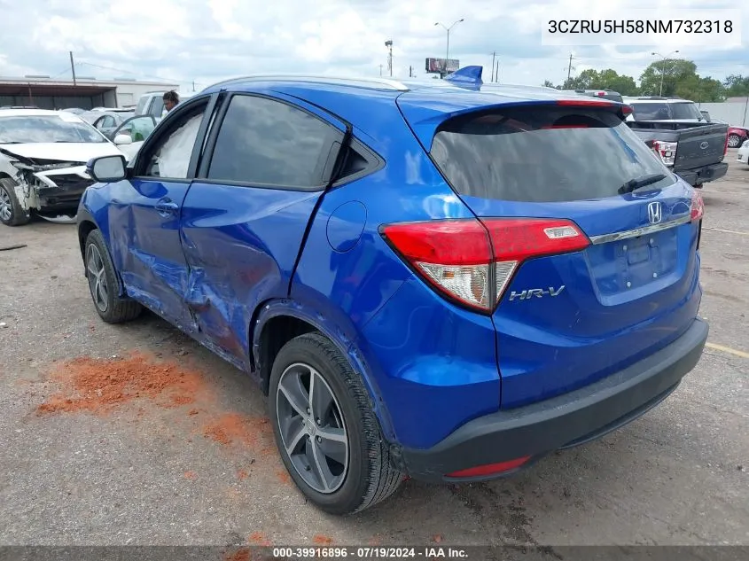 2022 Honda Hr-V 2Wd Ex VIN: 3CZRU5H58NM732318 Lot: 39916896