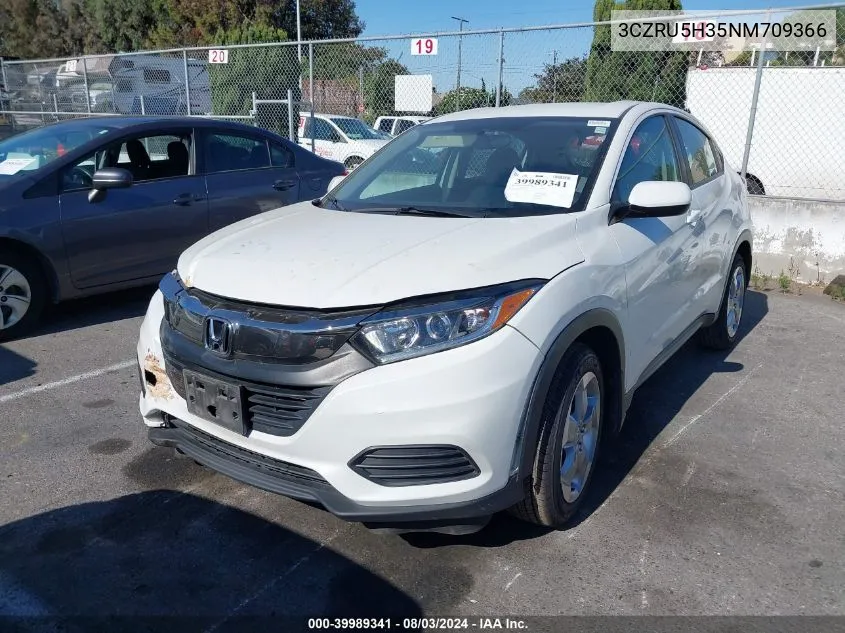 2022 Honda Hr-V 2Wd Lx VIN: 3CZRU5H35NM709366 Lot: 39989341