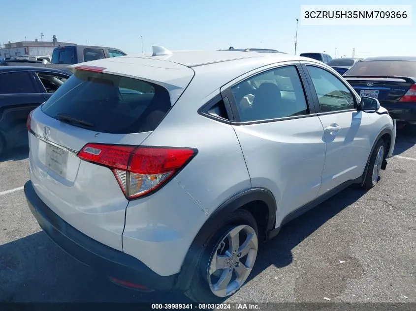 2022 Honda Hr-V 2Wd Lx VIN: 3CZRU5H35NM709366 Lot: 39989341