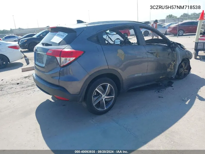 2022 Honda Hr-V 2Wd Ex VIN: 3CZRU5H57NM718538 Lot: 40093935