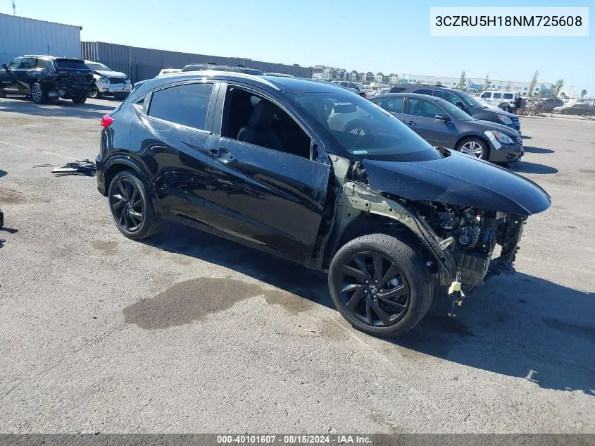 2022 Honda Hr-V 2Wd Sport VIN: 3CZRU5H18NM725608 Lot: 40101607