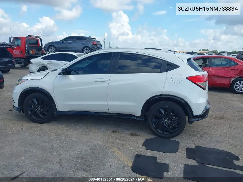 2022 Honda Hr-V Sport VIN: 3CZRU5H15NM738834 Lot: 40152351