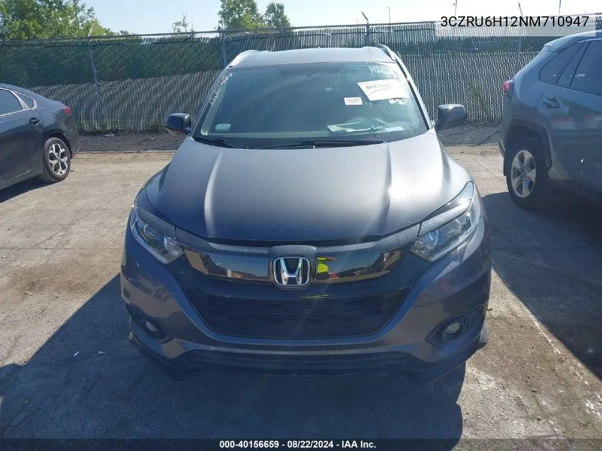 2022 Honda Hr-V Awd Sport VIN: 3CZRU6H12NM710947 Lot: 40156659