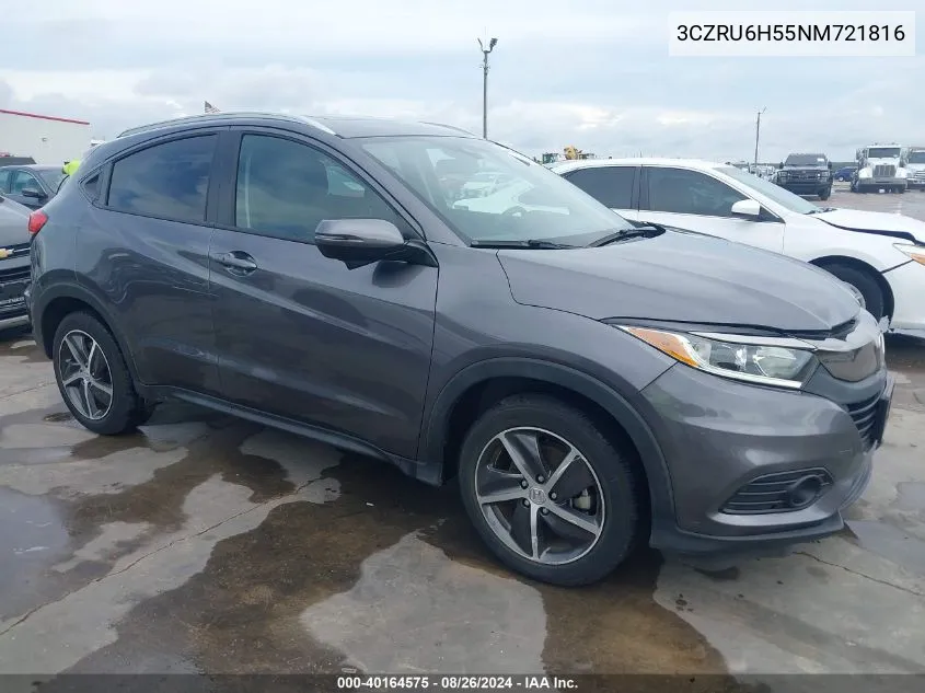 2022 Honda Hr-V Awd Ex VIN: 3CZRU6H55NM721816 Lot: 40164575