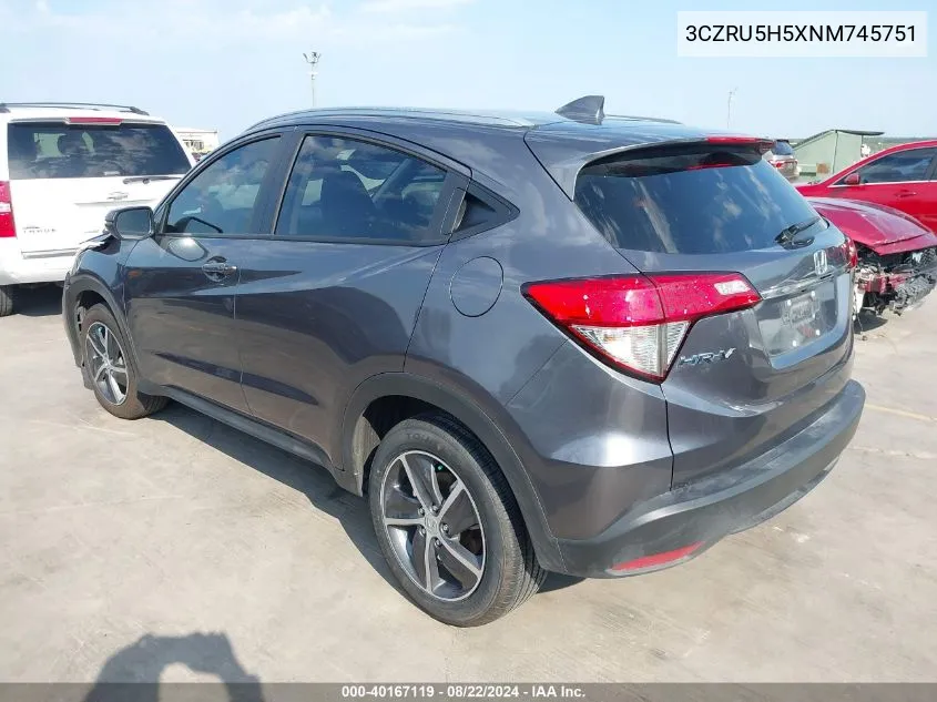 2022 Honda Hr-V 2Wd Ex VIN: 3CZRU5H5XNM745751 Lot: 40167119