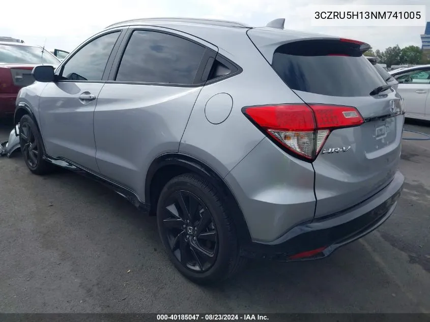 2022 Honda Hr-V 2Wd Sport VIN: 3CZRU5H13NM741005 Lot: 40185047