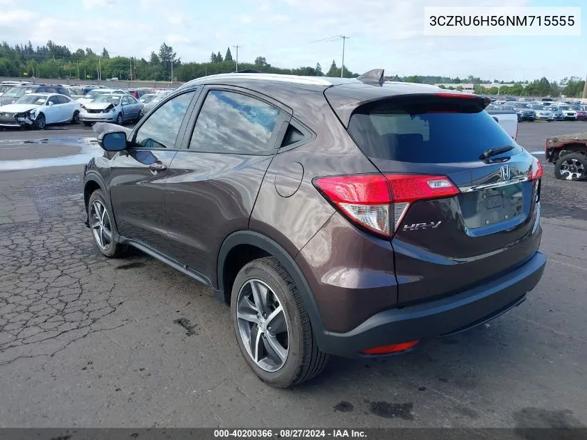 2022 Honda Hr-V Awd Ex VIN: 3CZRU6H56NM715555 Lot: 40200366