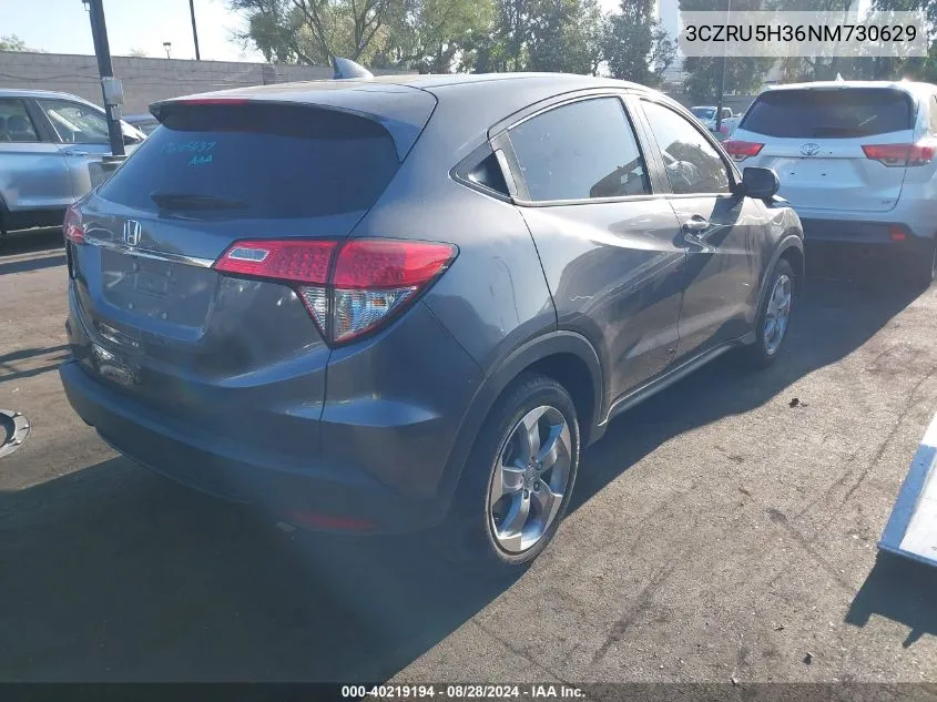 2022 Honda Hr-V 2Wd Lx VIN: 3CZRU5H36NM730629 Lot: 40219194