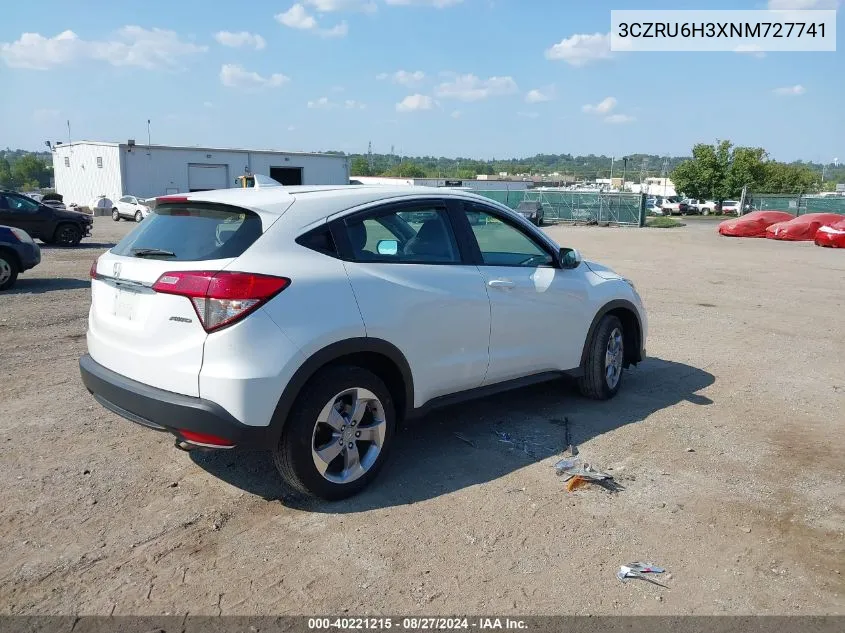 3CZRU6H3XNM727741 2022 Honda Hr-V Awd Lx