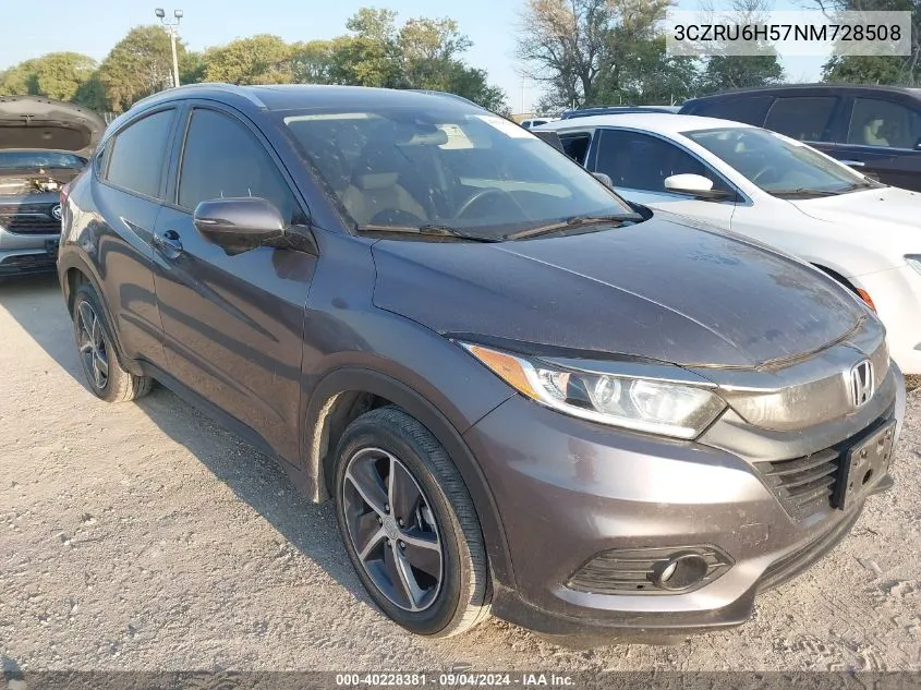 2022 Honda Hr-V Ex VIN: 3CZRU6H57NM728508 Lot: 40228381