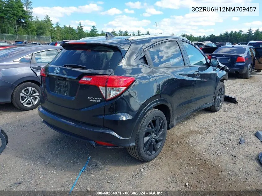 3CZRU6H12NM709457 2022 Honda Hr-V Awd Sport