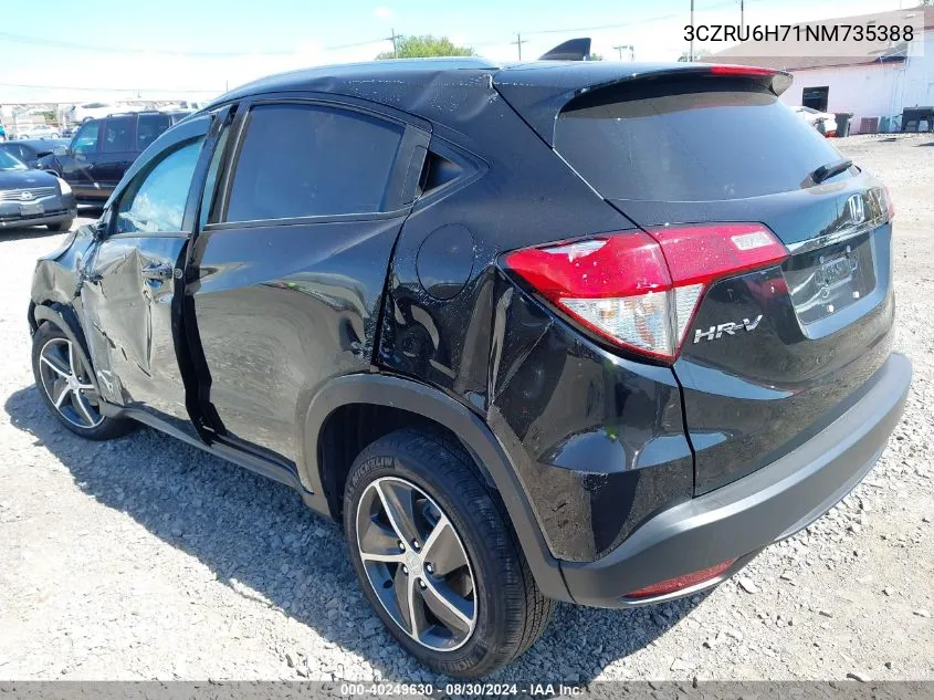 2022 Honda Hr-V Awd Ex-L VIN: 3CZRU6H71NM735388 Lot: 40249630