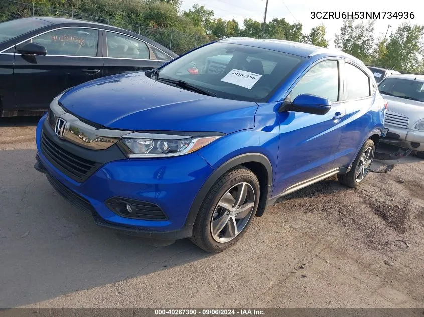 2022 Honda Hr-V Ex VIN: 3CZRU6H53NM734936 Lot: 40267390