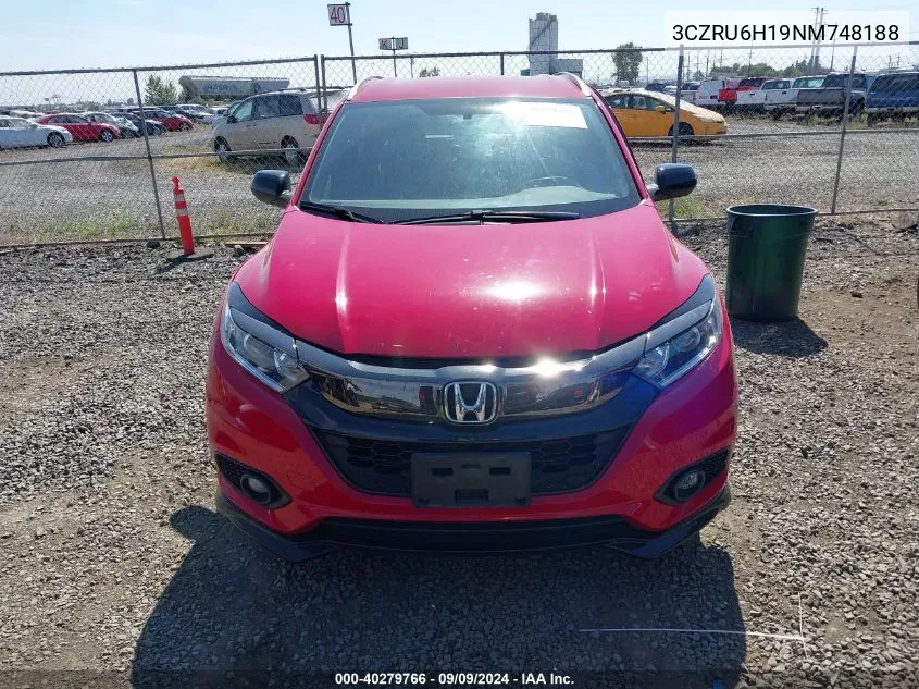 2022 Honda Hr-V Awd Sport VIN: 3CZRU6H19NM748188 Lot: 40279766