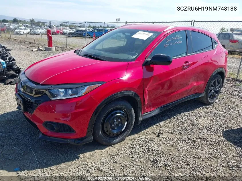 2022 Honda Hr-V Awd Sport VIN: 3CZRU6H19NM748188 Lot: 40279766