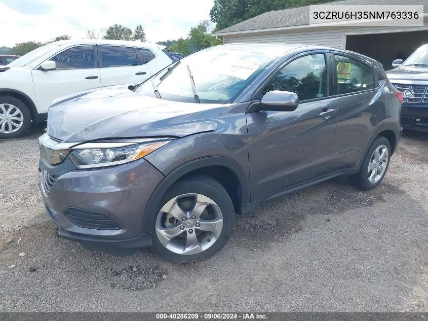 2022 Honda Hr-V Awd Lx VIN: 3CZRU6H35NM763336 Lot: 40286209