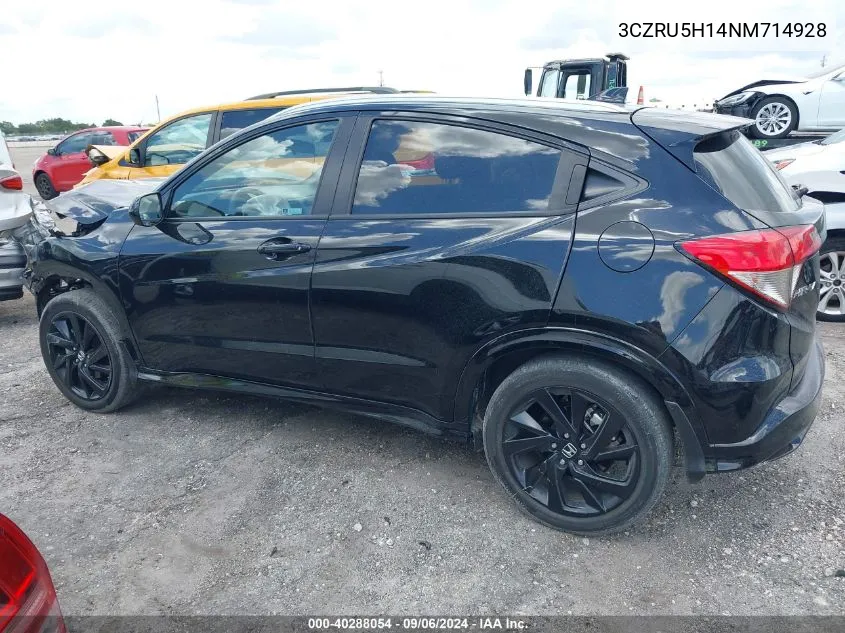 2022 Honda Hr-V 2Wd Sport VIN: 3CZRU5H14NM714928 Lot: 40288054