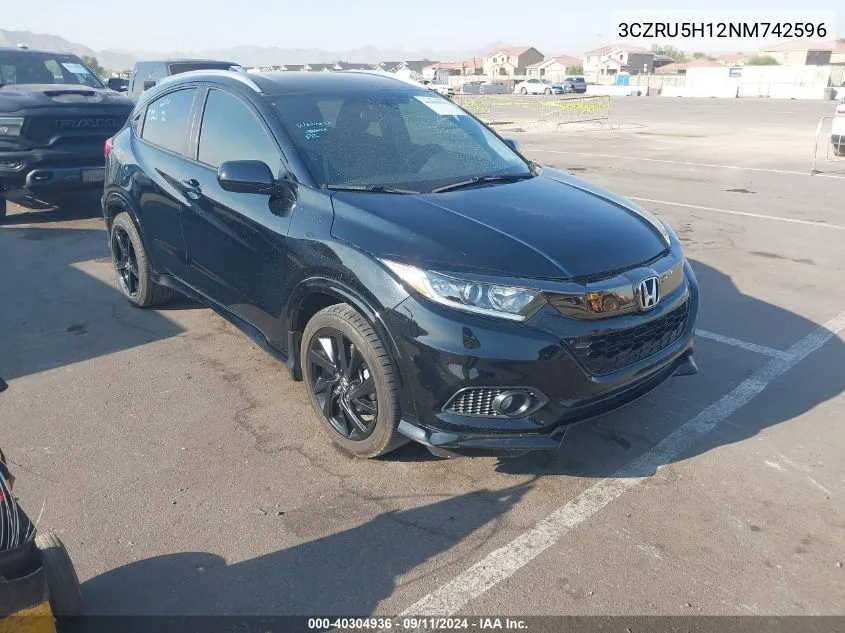 2022 Honda Hr-V 2Wd Sport VIN: 3CZRU5H12NM742596 Lot: 40304936