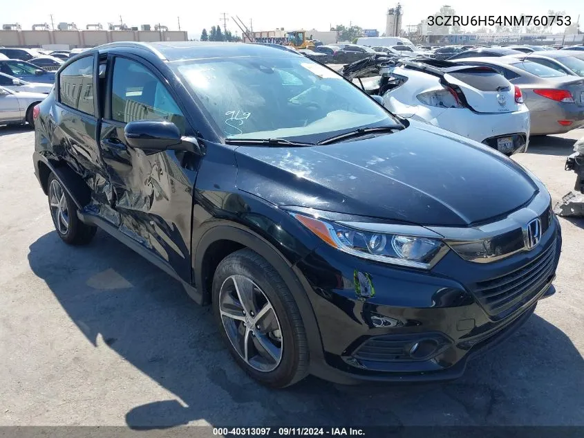 2022 Honda Hr-V Awd Ex VIN: 3CZRU6H54NM760753 Lot: 40313097