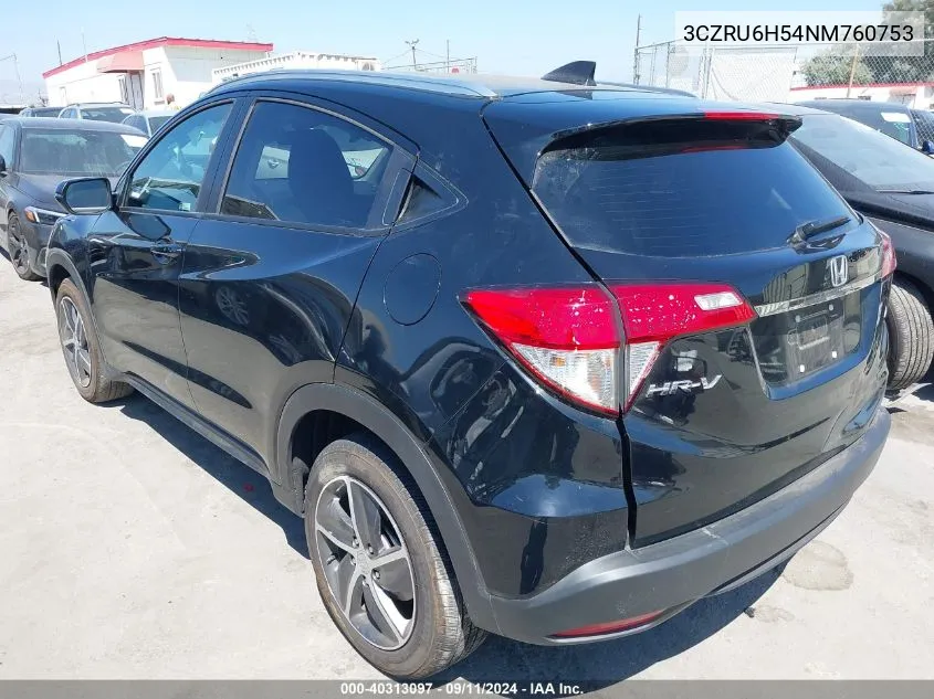 2022 Honda Hr-V Awd Ex VIN: 3CZRU6H54NM760753 Lot: 40313097