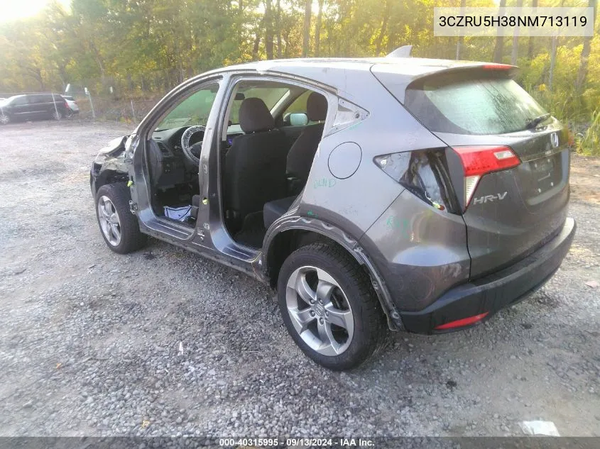 2022 Honda Hr-V Lx VIN: 3CZRU5H38NM713119 Lot: 40315995