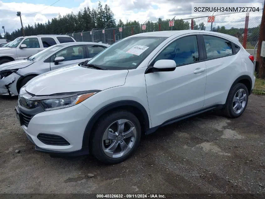 2022 Honda Hr-V Awd Lx VIN: 3CZRU6H34NM727704 Lot: 40326632