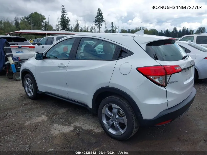 3CZRU6H34NM727704 2022 Honda Hr-V Awd Lx