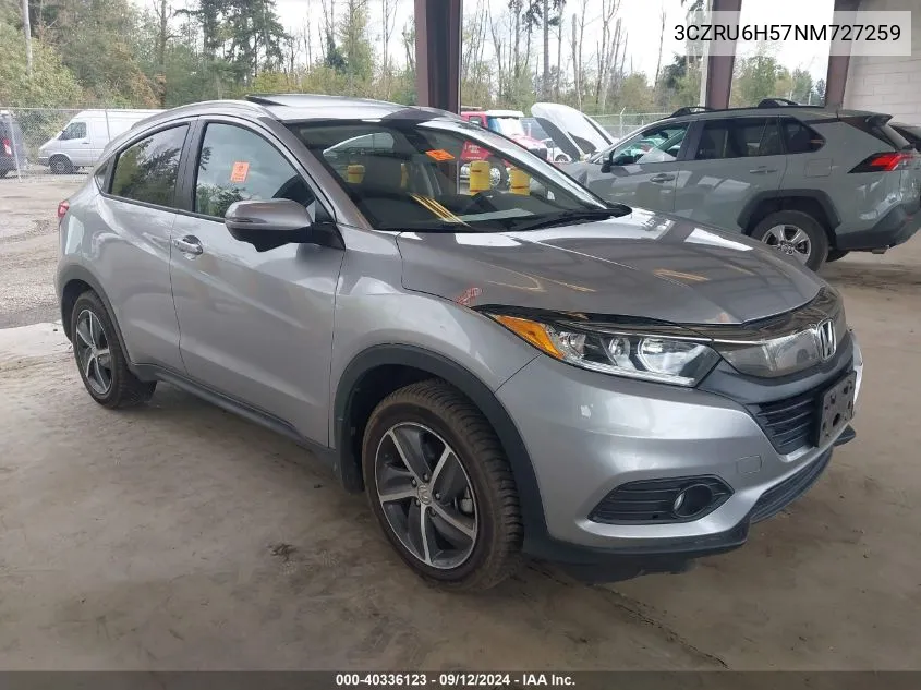 2022 Honda Hr-V Awd Ex VIN: 3CZRU6H57NM727259 Lot: 40336123