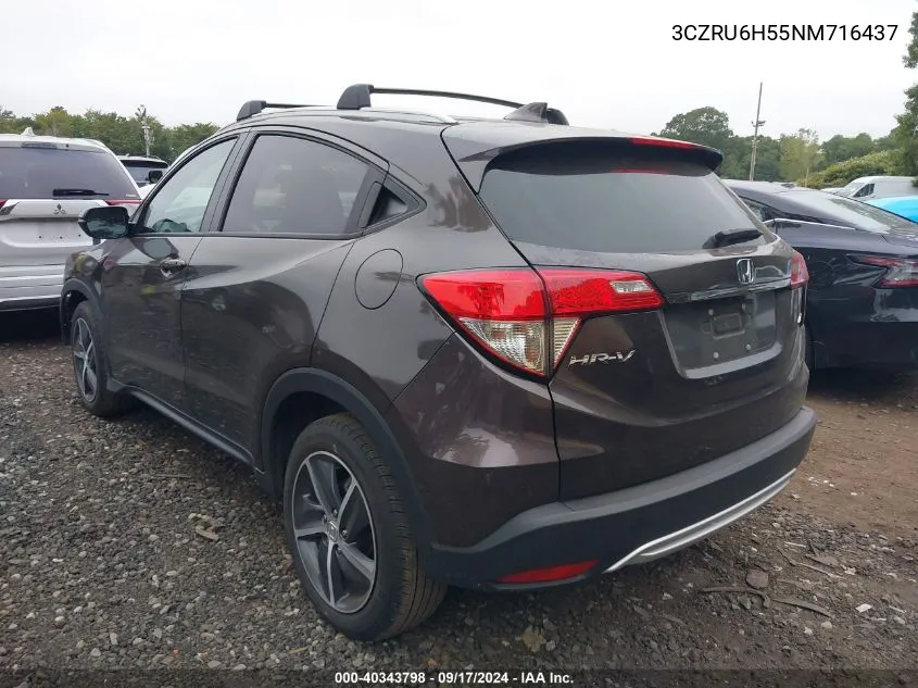 2022 Honda Hr-V Awd Ex VIN: 3CZRU6H55NM716437 Lot: 40343798