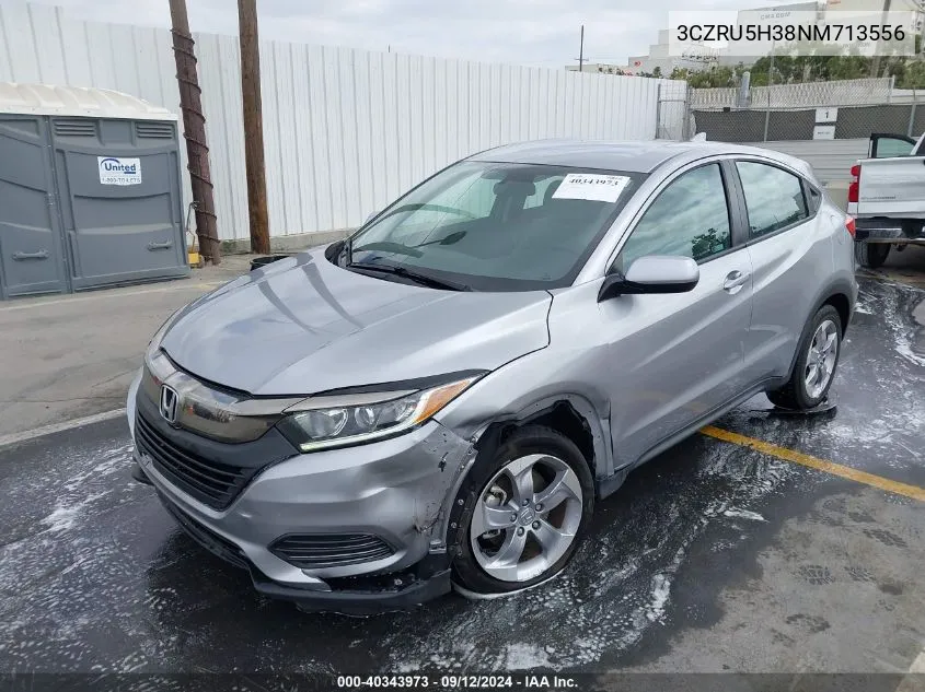 2022 Honda Hr-V 2Wd Lx VIN: 3CZRU5H38NM713556 Lot: 40343973