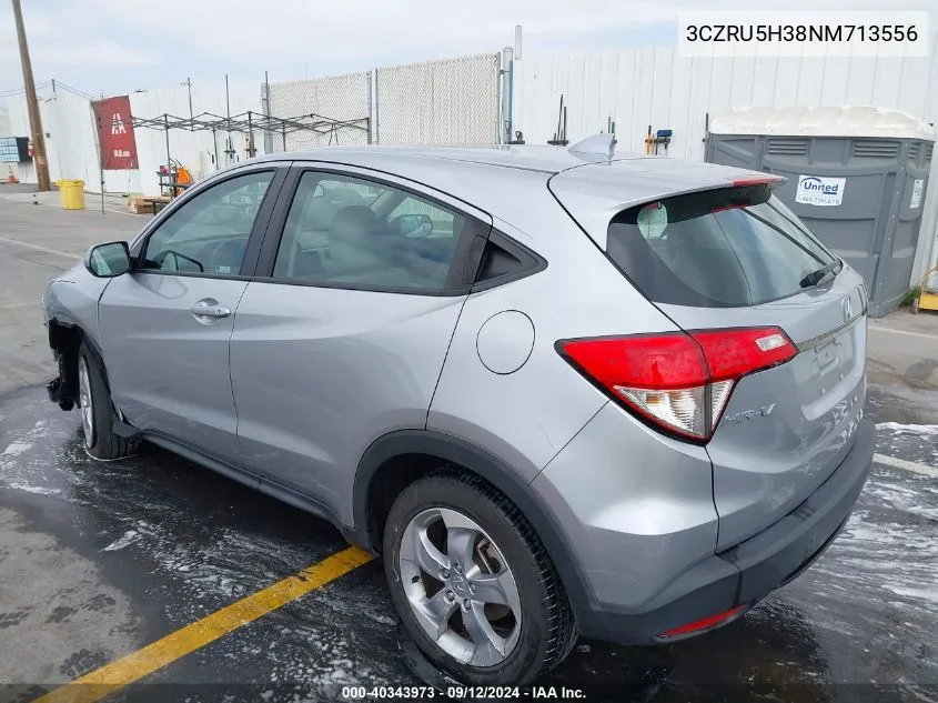 2022 Honda Hr-V 2Wd Lx VIN: 3CZRU5H38NM713556 Lot: 40343973