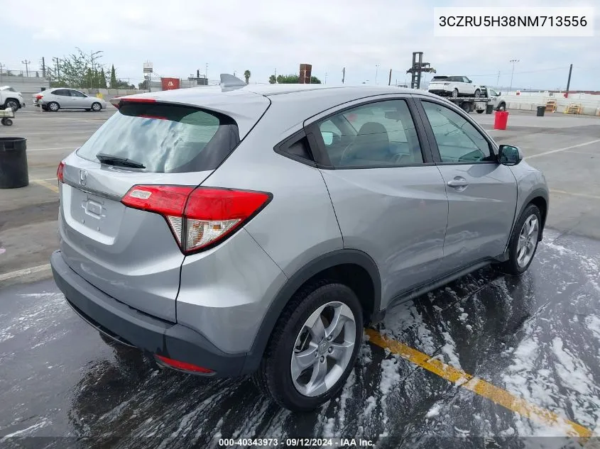 2022 Honda Hr-V 2Wd Lx VIN: 3CZRU5H38NM713556 Lot: 40343973