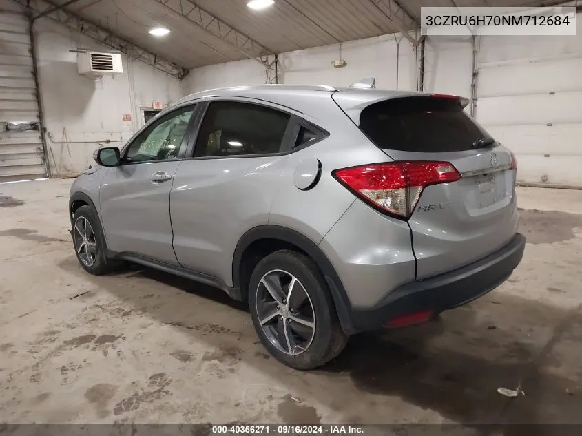 2022 Honda Hr-V Awd Ex-L VIN: 3CZRU6H70NM712684 Lot: 40356271