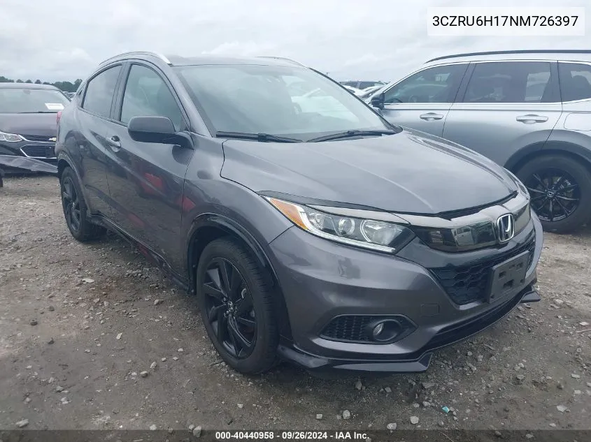 2022 Honda Hr-V Sport VIN: 3CZRU6H17NM726397 Lot: 40440958