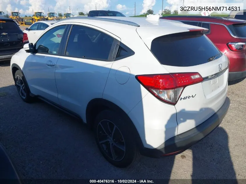 2022 Honda Hr-V 2Wd Ex VIN: 3CZRU5H56NM714531 Lot: 40476316