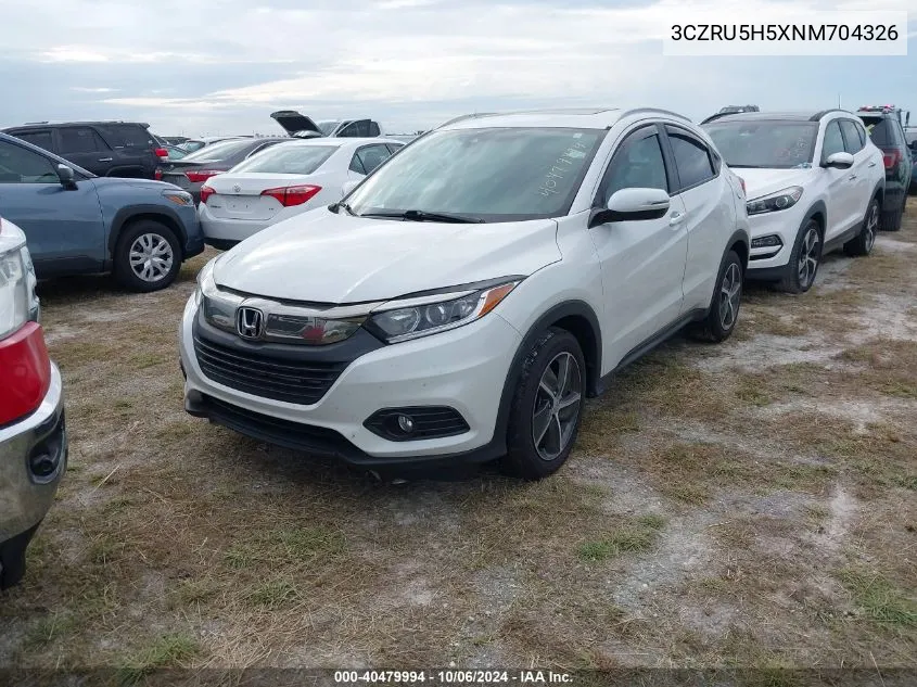 2022 Honda Hr-V Ex VIN: 3CZRU5H5XNM704326 Lot: 40479994