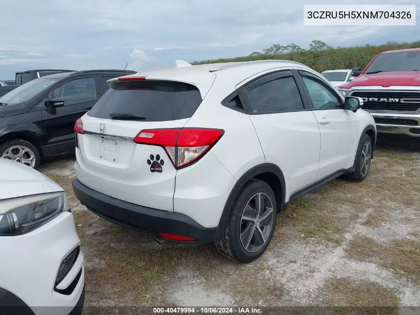 2022 Honda Hr-V Ex VIN: 3CZRU5H5XNM704326 Lot: 40479994