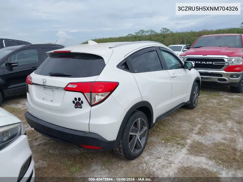 2022 Honda Hr-V Ex VIN: 3CZRU5H5XNM704326 Lot: 40479994