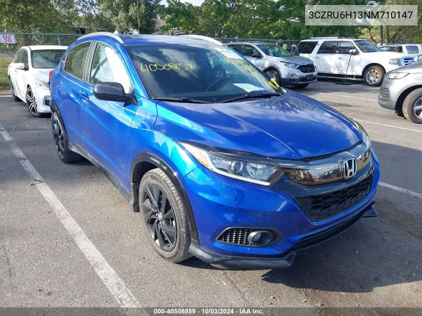 2022 Honda Hr-V Awd Sport VIN: 3CZRU6H13NM710147 Lot: 40508859