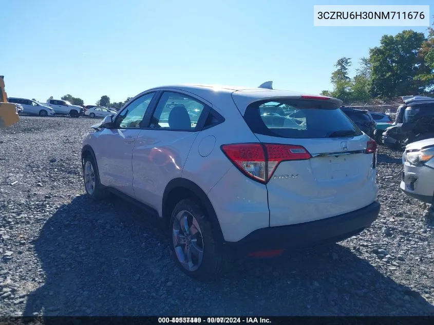 2022 Honda Hr-V Awd Lx VIN: 3CZRU6H30NM711676 Lot: 40537449