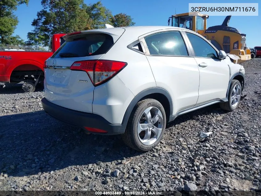 2022 Honda Hr-V Awd Lx VIN: 3CZRU6H30NM711676 Lot: 40537449