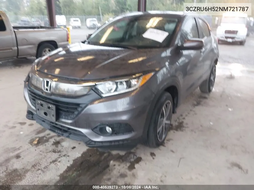 2022 Honda Hr-V Ex VIN: 3CZRU6H52NM721787 Lot: 40539273