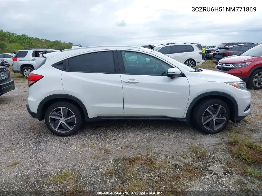 2022 Honda Hr-V Awd Ex VIN: 3CZRU6H51NM771869 Lot: 40540564